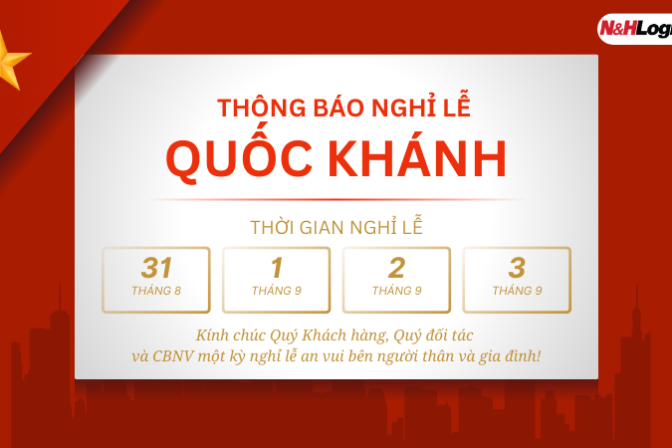 N&H Logistics Thông Báo Lịch Nghỉ Lễ Quốc Khánh 2/9 năm 2024